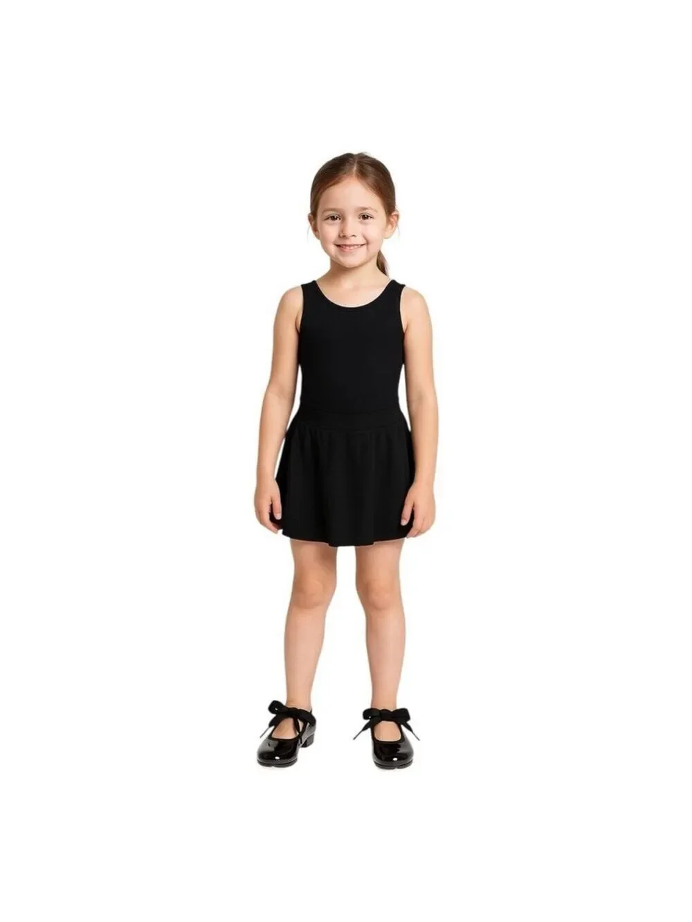 NIB Capezio Jr. Tyette Tap Shoes Black Patent – Size 8.5 Wide (N625C)